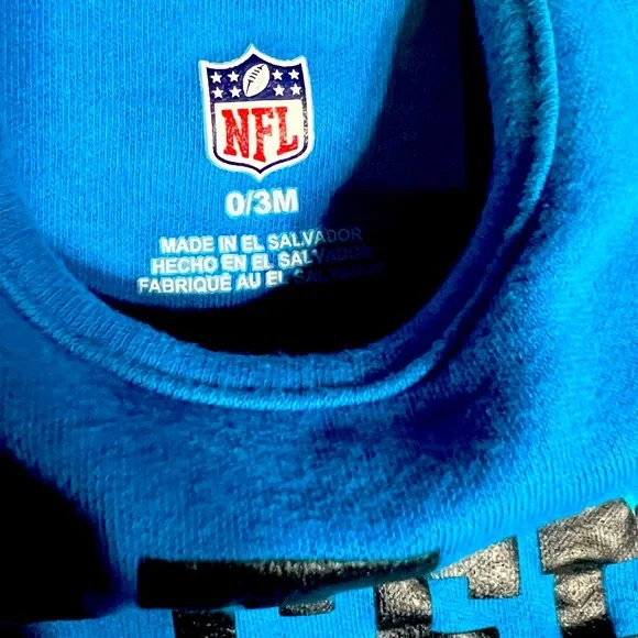 Carolina Panthers Blue Baby Onesies (2) - Picture 7 of 8